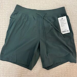 Lululemon T.H.E. Short 7” Linerless - Large, Dark Forest Color